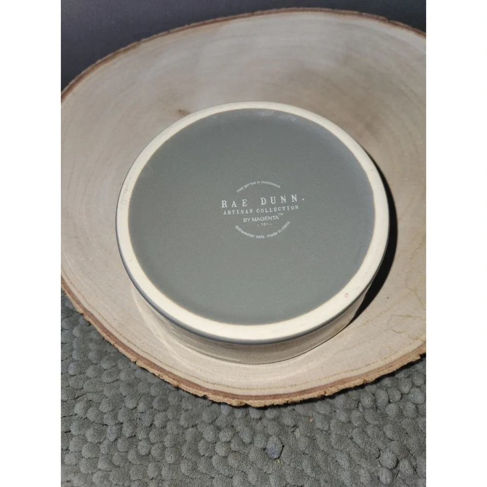 Rae Dunn-Cat Pet Bowl Dish Halloween- Gloss Grey/Black PURRANORMAL ⚫ SUPER RARE